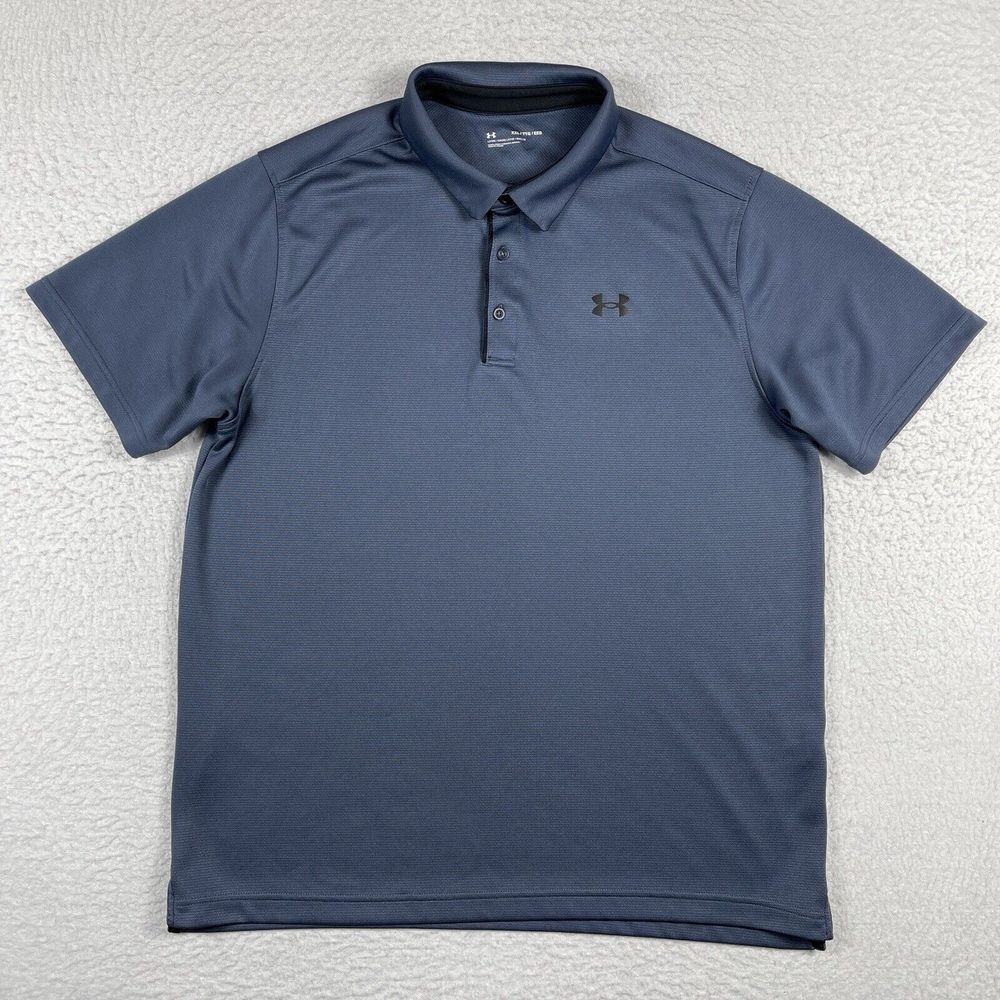 Under Armour Polo‎ Shirt Mens 2XL Blue Loose Casual Commute Work Everyday Golf